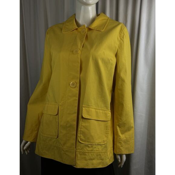 Old Navy Three Button Raincoat, Canary Yellow, Sz: L, 60-00 - Picture 13 of 16